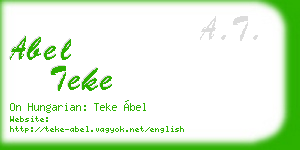 abel teke business card